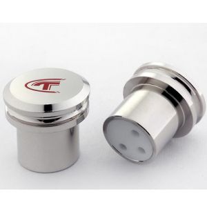 【每顆 1000 元】XLR 端子保護蓋 / 純銅鍍白金(母）<br>Telos Pure Copper and Platinum-Plated XLR Cap (Female)示意圖